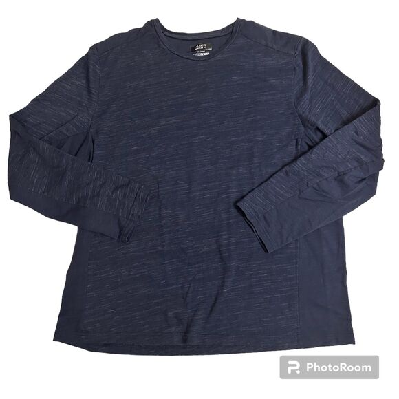 Macy's Alfani Long Sleeve Athletic Shirt Crew Neck Medium Weight - Picture 1 of 3